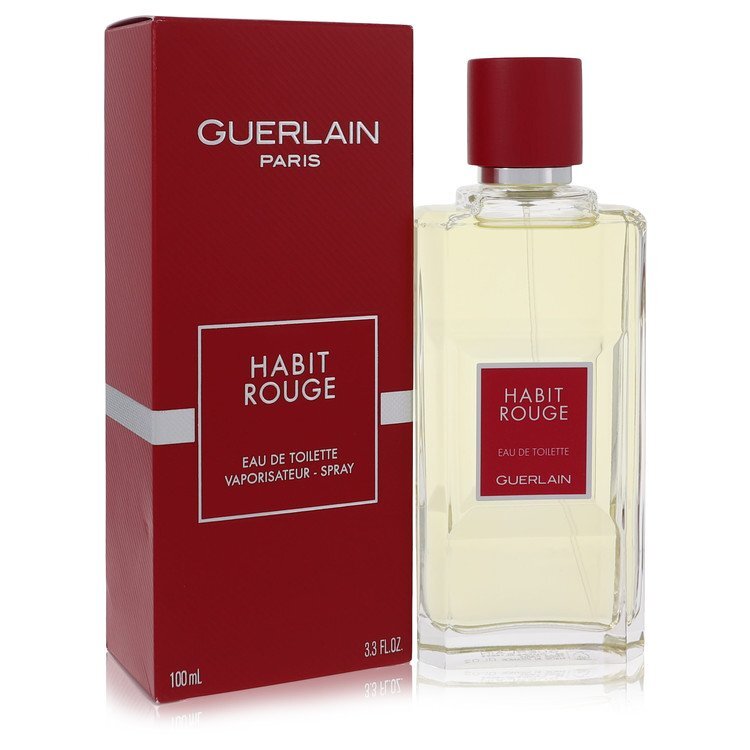 Habit Rouge by Guerlain Cologne / Eau De Toilette Spray 3.4 oz (Men)