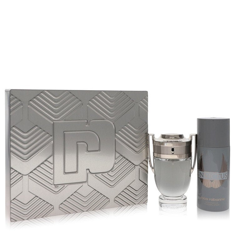 Invictus by Paco Rabanne Gift Set -- 3.4 oz Eau De Toilette Spray + 5.1 oz Deodorant Spray (Men)