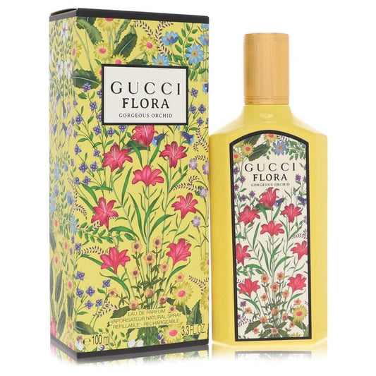 Flora Gorgeous Orchid by Gucci Eau De Parfum Spray Refillable 3.3 oz (Women)