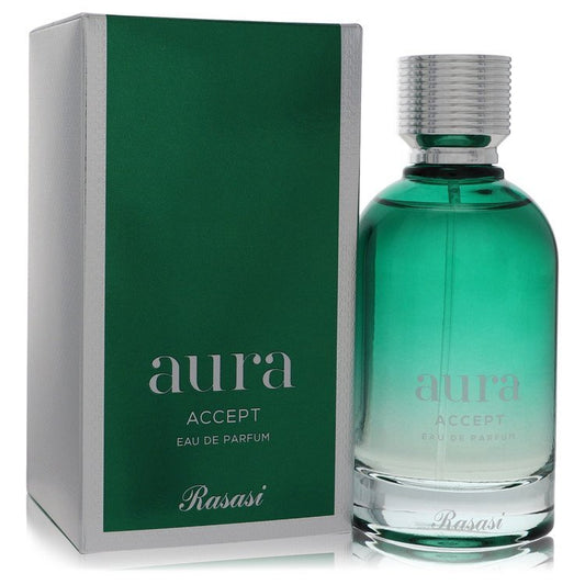 Rasasi Aura Accept by Rasasi Eau De Parfum Spray (Unisex) 3.3 oz (Women)
