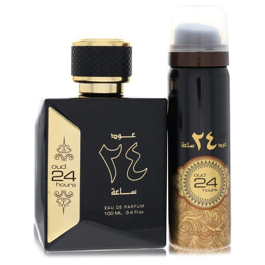 Ard Al Zaafaran Oud 24 Hours by Al Zaafaran Eau De Parfum Spray + 1.7Oz Perfumed Spray (Unisex Unboxed) 3.4 oz (Men)